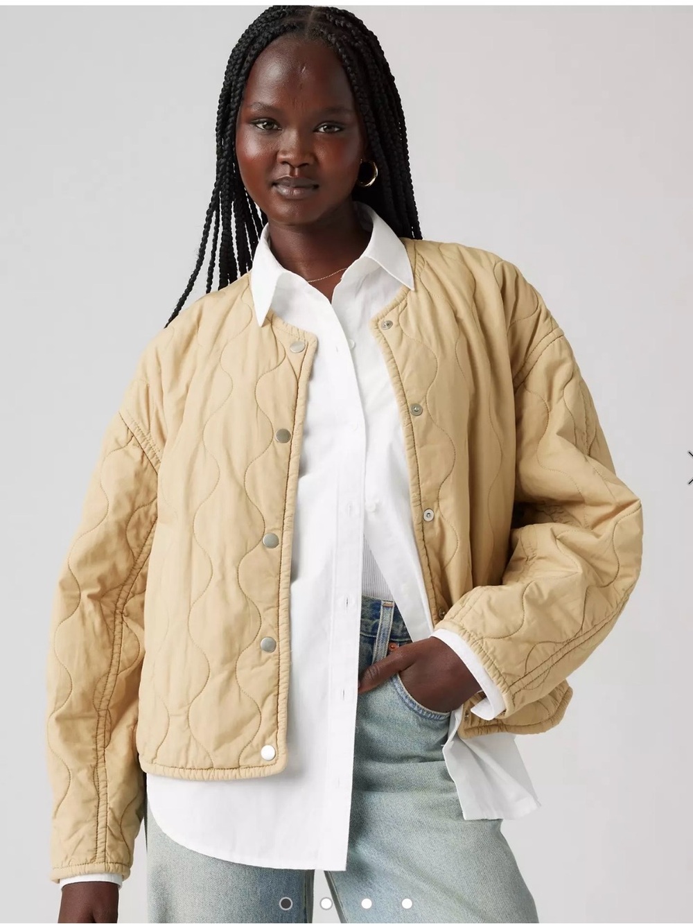 Levi's Quilted Tan Bomber Jacket